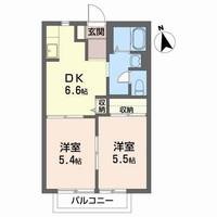 福島県郡山市山根町(アパート)の賃貸物件の間取り