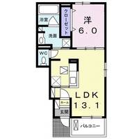 滋賀県東近江市中小路町(アパート)の賃貸物件の間取り