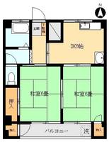 コーポアサカ江北の間取り