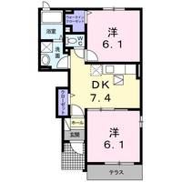 愛知県刈谷市小垣江町鴻田(アパート)の賃貸物件の間取り