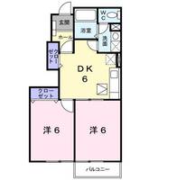 福島県伊達郡桑折町字諏訪(アパート)の賃貸物件の間取り