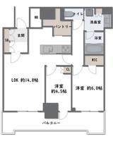 シエリアタワー大阪堀江の間取り