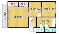 鵜崎マンションの間取り