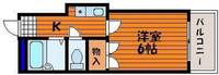 岡山県岡山市中区雄町の賃貸アパートの間取り
