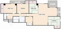 大阪府高槻市大手町(マンション)の賃貸物件の間取り