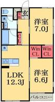 リブリ八木の間取り