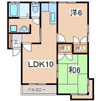 福島県郡山市富久山町福原字福原(アパート)の賃貸物件の間取り