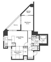 大阪府大阪市中央区日本橋2(マンション)の賃貸物件の間取り