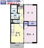 メゾンピュアコート B棟の間取り