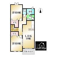 徳島県徳島市名東町1(アパート)の賃貸物件の間取り