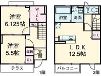 神奈川県平塚市長持(一戸建)の賃貸物件の間取り
