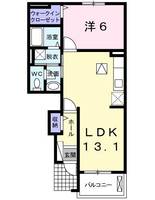 兵庫県三木市別所町小林(アパート)の賃貸物件の間取り
