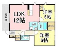 カーザ上の原Aの間取り