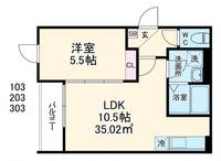 埼玉県鶴ヶ島市大字上広谷(アパート)の賃貸物件の間取り