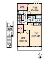 埼玉県志木市下宗岡1(アパート)の賃貸物件の間取り