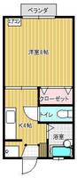 茨城県つくば市春日3(アパート)の賃貸物件の間取り