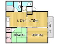 兵庫県姫路市御立東1(アパート)の賃貸物件の間取り