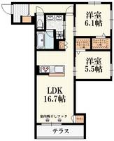 東京都杉並区高円寺南1(マンション)の賃貸物件の間取り