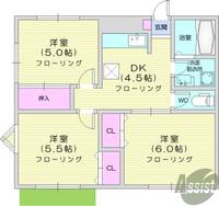 エスポワールB棟の間取り