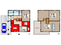 埼玉県川越市大字下松原(一戸建)の賃貸物件の間取り