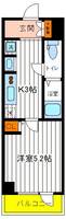 東京都立川市錦町2(マンション)の賃貸物件の間取り