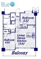 神奈川県横浜市港南区上永谷4(マンション)の賃貸物件の間取り