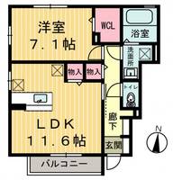 プライムコートDの間取り