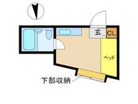 神奈川県横浜市港北区篠原北1(アパート)の賃貸物件の間取り