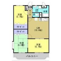栃木県栃木市昭和町(マンション)の賃貸物件の間取り