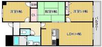 滋賀県栗東市綣3(マンション)の賃貸物件の間取り