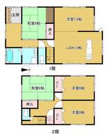 長崎県長崎市本原町(一戸建)の賃貸物件の間取り