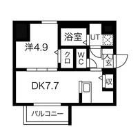 愛知県名古屋市中区橘1(マンション)の賃貸物件の間取り
