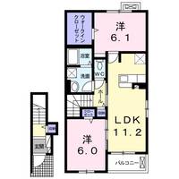 千葉県我孫子市高野山(アパート)の賃貸物件の間取り