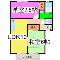 熊本県菊池郡大津町大字室(アパート)の賃貸物件の間取り