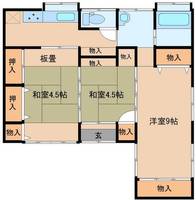 宮城県仙台市若林区木ノ下1(一戸建)の賃貸物件の間取り