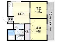 第1セイホ杉本コーポの間取り