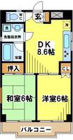 東京都調布市仙川町3(マンション)の賃貸物件の間取り