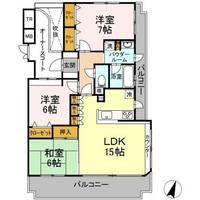 福島県郡山市西ノ内2(マンション)の賃貸物件の間取り