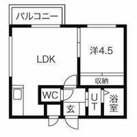 北海道札幌市白石区平和通1丁目北(マンション)の賃貸物件の間取り
