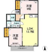 徳島県徳島市南沖洲3(アパート)の賃貸物件の間取り