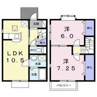 茨城県結城市大字結城(アパート)の賃貸物件の間取り