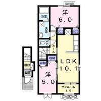 リブ ブライト パークAの間取り