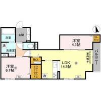 兵庫県西宮市今津山中町(アパート)の賃貸物件の間取り