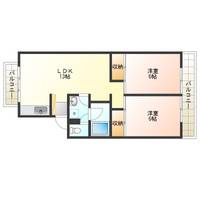 徳島県徳島市新蔵町1(マンション)の賃貸物件の間取り