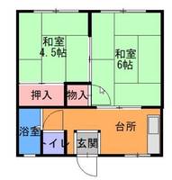 京都府綾部市岡町下山(アパート)の賃貸物件の間取り