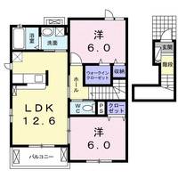 岡山県岡山市南区植松(アパート)の賃貸物件の間取り