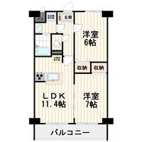 茨城県つくば市松代3(マンション)の賃貸物件の間取り