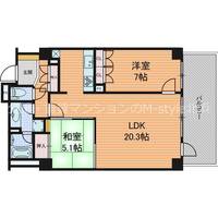 アップルタワー大阪谷町の間取り