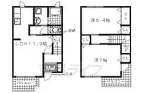 京都府相楽郡精華町精華台4(一戸建)の賃貸物件の間取り