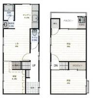 大阪府大阪市東住吉区西今川3(一戸建)の賃貸物件の間取り